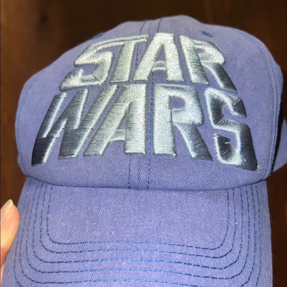 Disney Parks Star Wars Hat Blue Adjustable Cap Adult One Size 100% Cotton - Picture 1 of 3